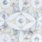 Moroccan Heart Purple Interlocking Stone Mosaic Tile