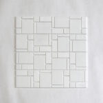 B-Square White Glass Mosaic Tile