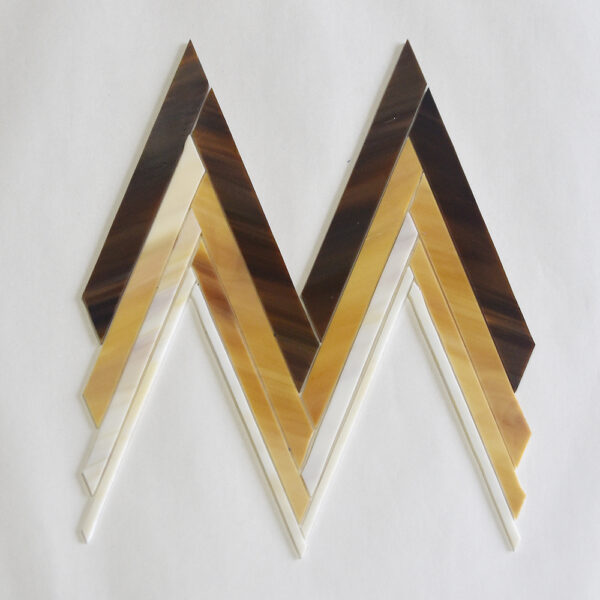 Truffle Glass Mosaic Zig Zag Tile