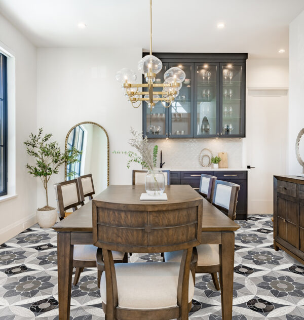 Moroccan Heart Pattern in Brown Interlocking Stone Mosaic Tile