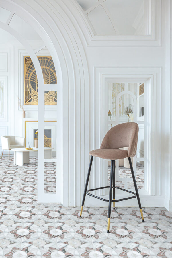 Moroccan Heart Pink Stone Mosaic