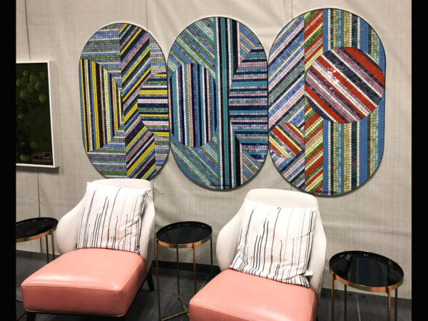 "3 Pills" mosaic artwork by Allison Eden Studios