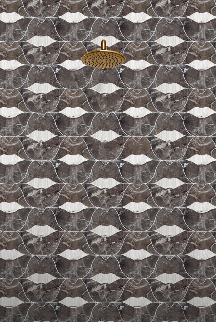 Smile- Brown- Interlocking Stone Mosaic Tile