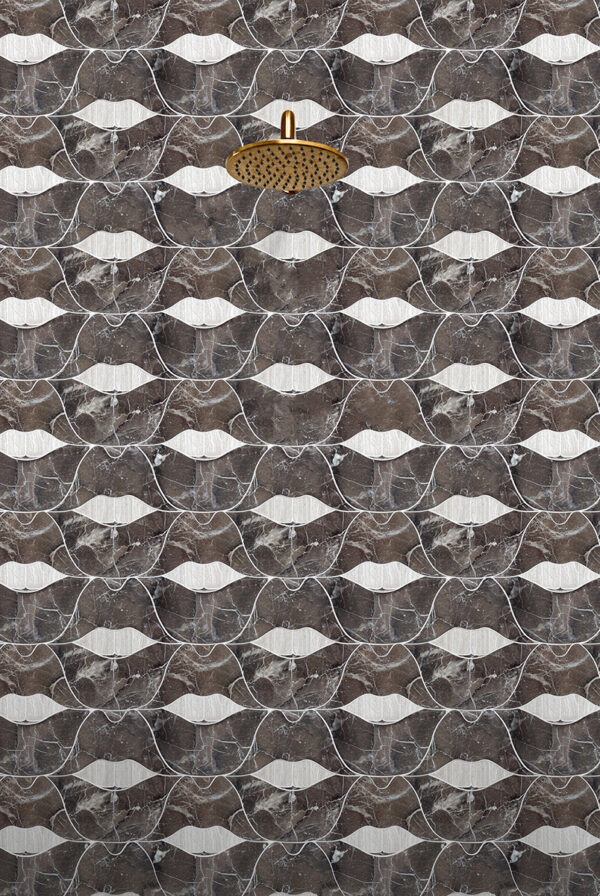 Smile- Brown- Interlocking Stone Mosaic Tile