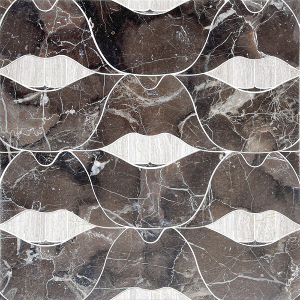 Smile- Brown- Interlocking Stone Mosaic Tile