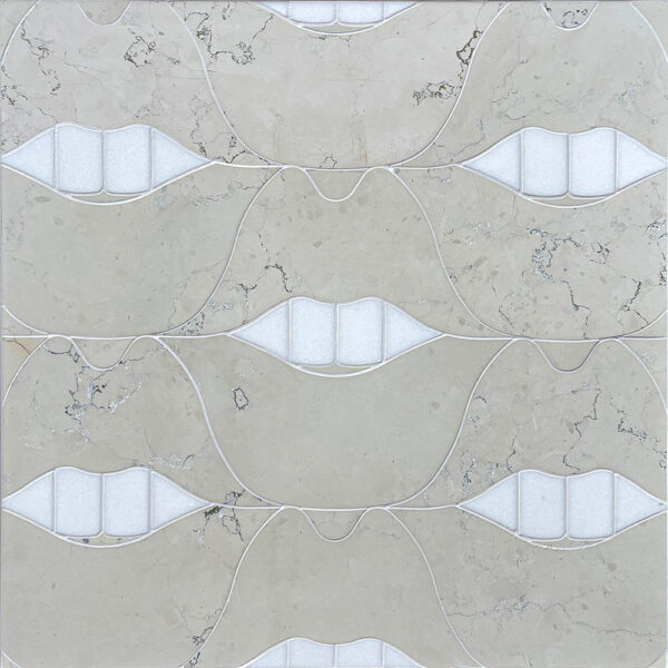Smile - Creme Stone Interlocking Mosaic Tile