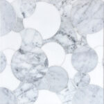 Overlapping Circles - Grey Stone Mosaic Interlocking Tile