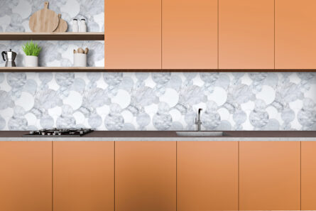 Overlapping Circles - Grey Stone Mosaic Interlocking Tile