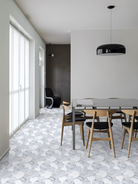 Overlapping Circles - Grey Stone Mosaic Interlocking Tile