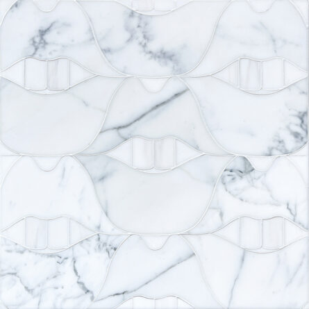 Smile White Interlocking Stone Mosaic Tile