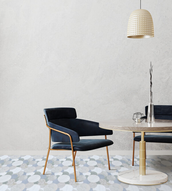 Overlapping Circles - Green Stone Mosaic Interlocking Tile