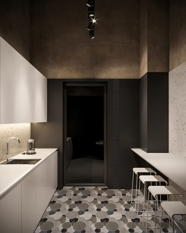 Overlapping Circles- interlocking stone mosaic tile