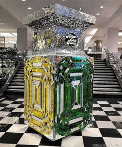 Allison Eden Studios Diamond Perfume Bottle Sculpture at Bloomingdales NYC