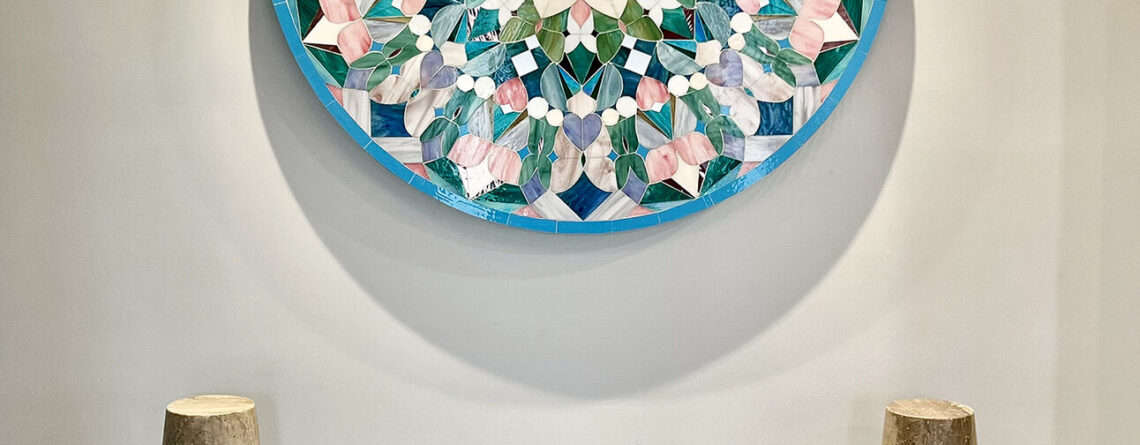 Allison Eden Studios Kaleidoscope mosaic art installed wm
