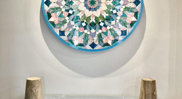 Allison Eden Studios Kaleidoscope mosaic art installed wm