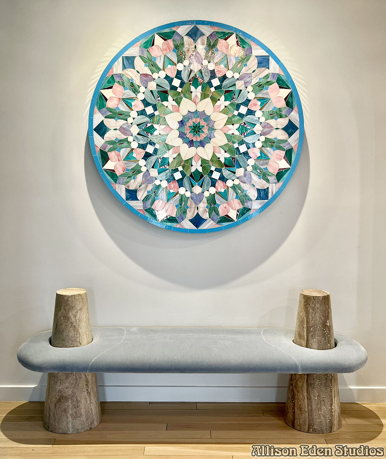 Allison Eden Studios Kaleidoscope mosaic art installed wm