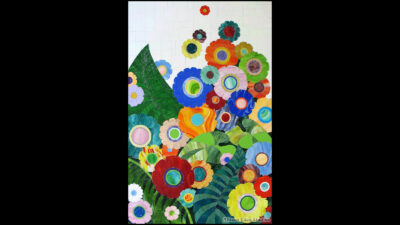 Allison Eden Studios floral mural 36 X 48 wm wide