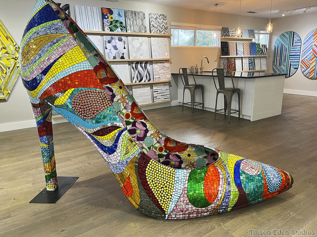Allison Eden Studios high heeled shoe at ASD Surfaces in North Palm Beach