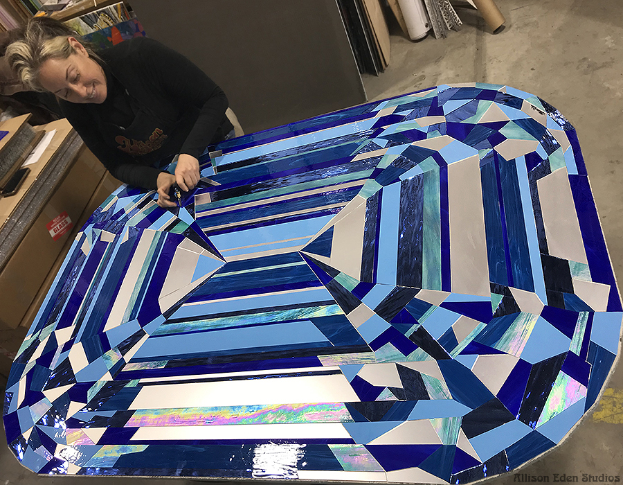 Allison Eden Studios making Blue Diamond 44 X 64 4 2019