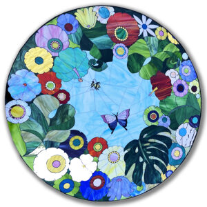 Artwork 48 inch round floral 2023