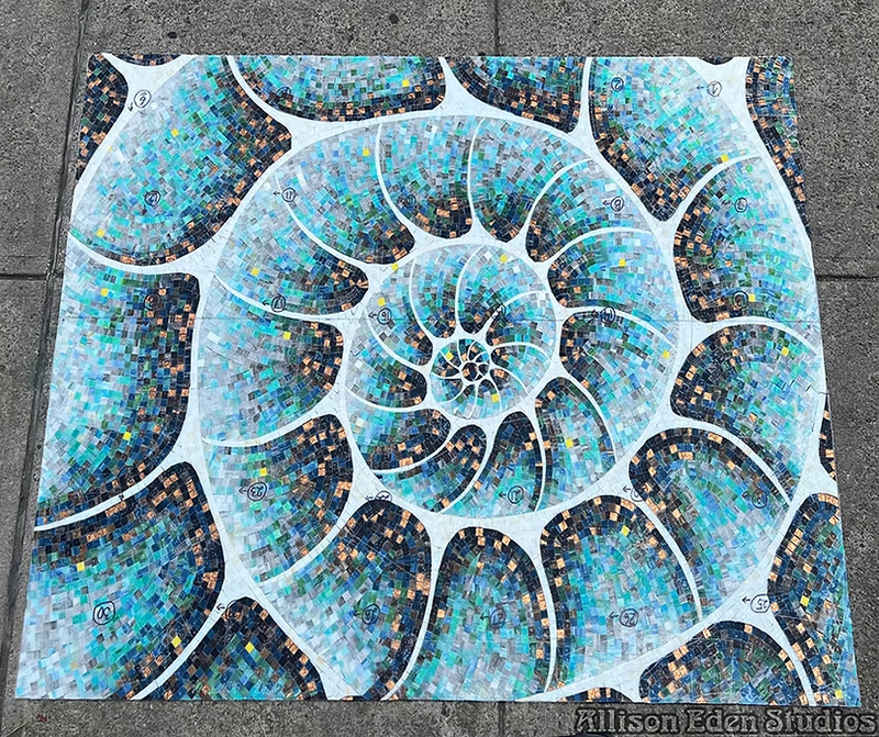 commissioned glass mosaic artwork for the home