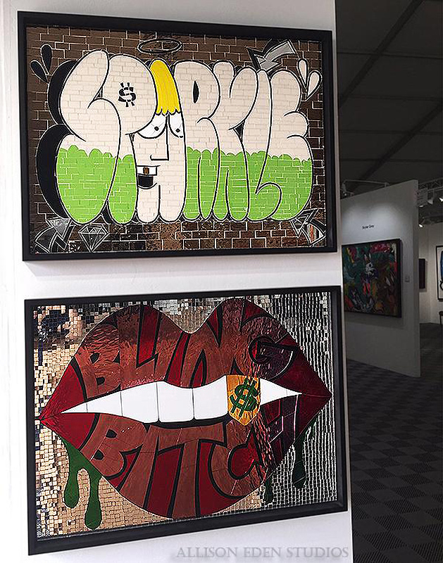 Allison Eden Studios Sparkle and Bling Bitch Art Basel Red Dot