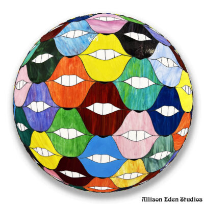 Allison Eden Studios SMILE Lips Fun Ball 42 inch round Artwork wm