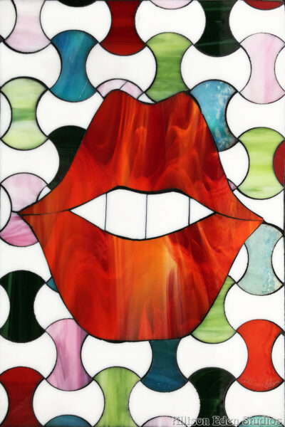 Allison Eden Studios Smile Lips with dogbones artwork 12X18