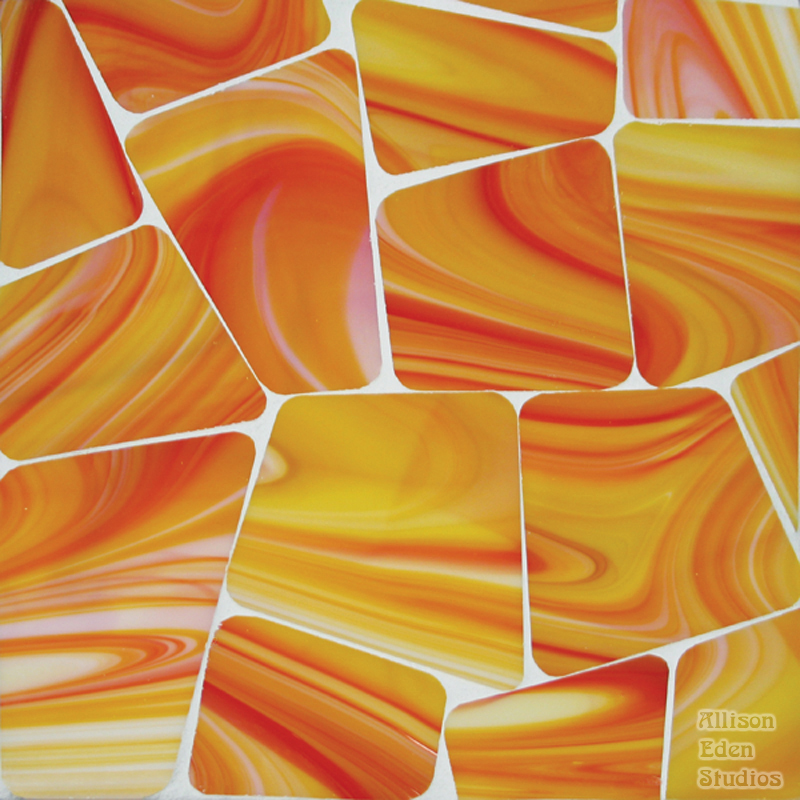 Allison Eden Creamsicle orange Chunky Pattern wm