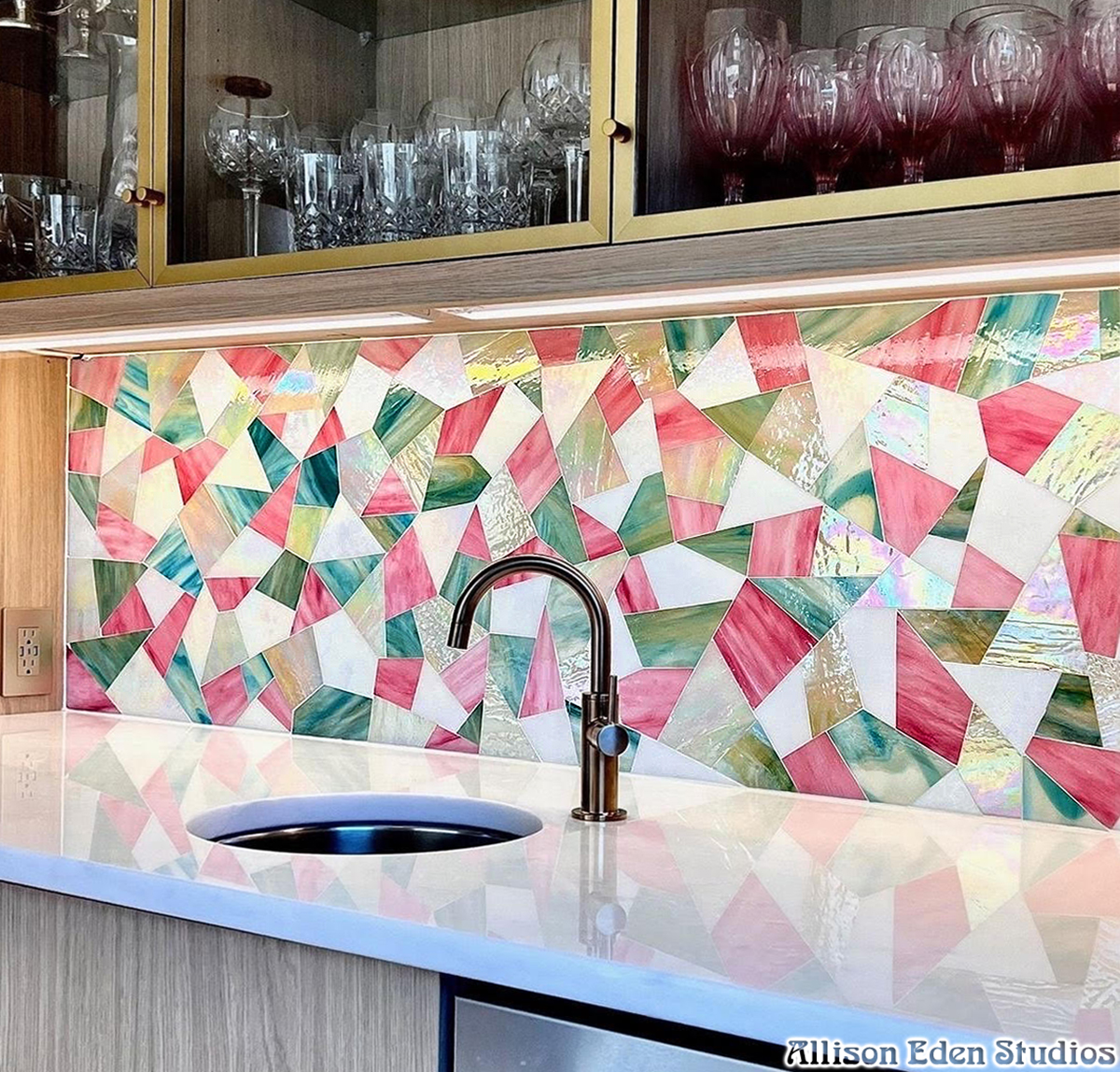 Allison Eden Studios Broken Mosaics Bar Backsplash wm