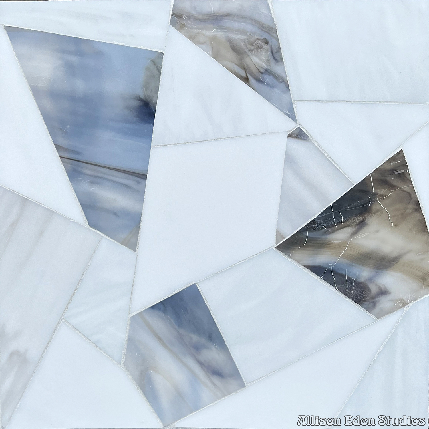Allison Eden Studios Broken Mosaics white calacatta wm