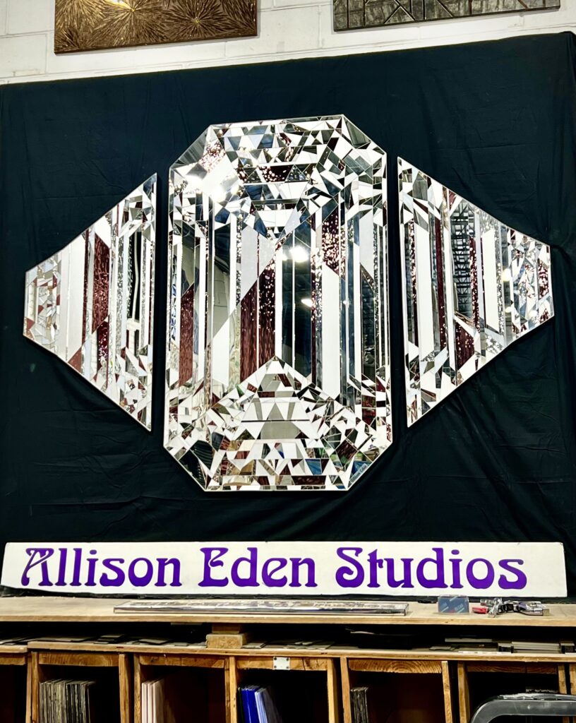 Allison Eden Studios Diamond Triptych in Studio
