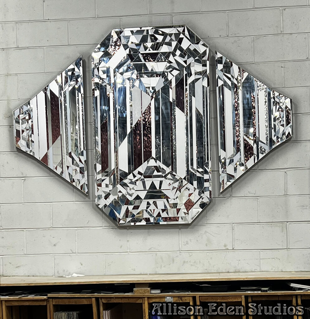 Allison Eden Studios Diamond Triptych in studio 5 2026 LinkedIn
