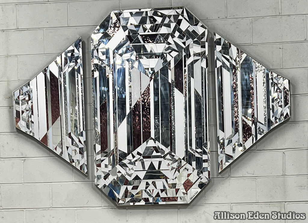 Allison Eden Studios Diamond Triptych in studio 5 2026 LinkedIn X