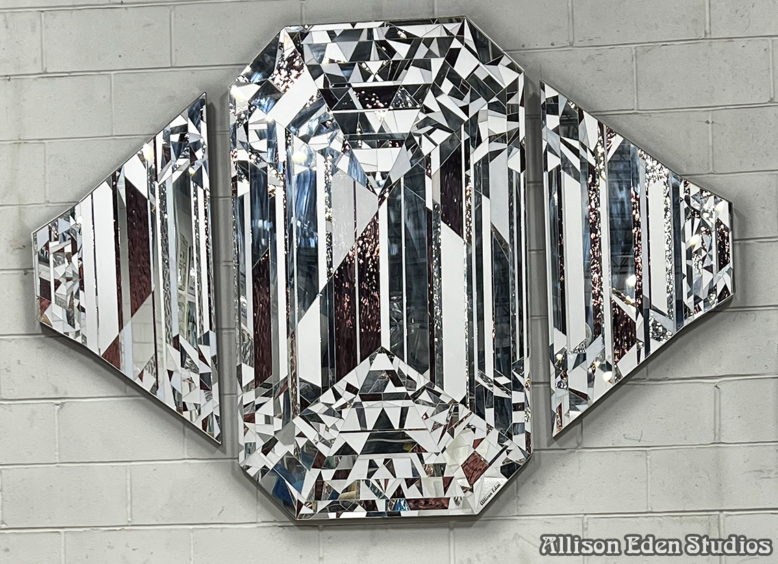 Allison Eden Studios Diamond Triptych in studio 5 2026 LinkedIn X