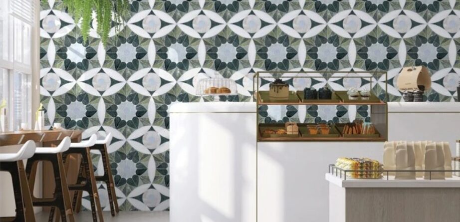 Allison Eden Studios Green Moroccan Stone Mosaics Coffee Shop