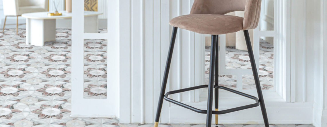 Allison Eden Studios Pink Moroccan Stone Mosaics Floor Preview