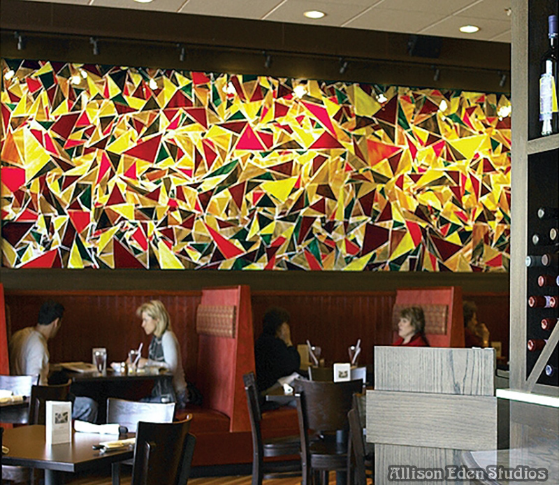 Allison Eden Studios broken mosaics in restaurant wm