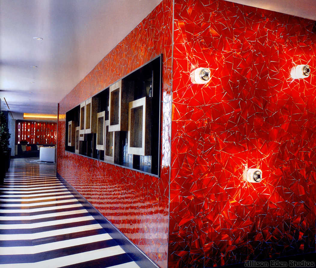 Allison Eden Studios red broken mosaic wall wm