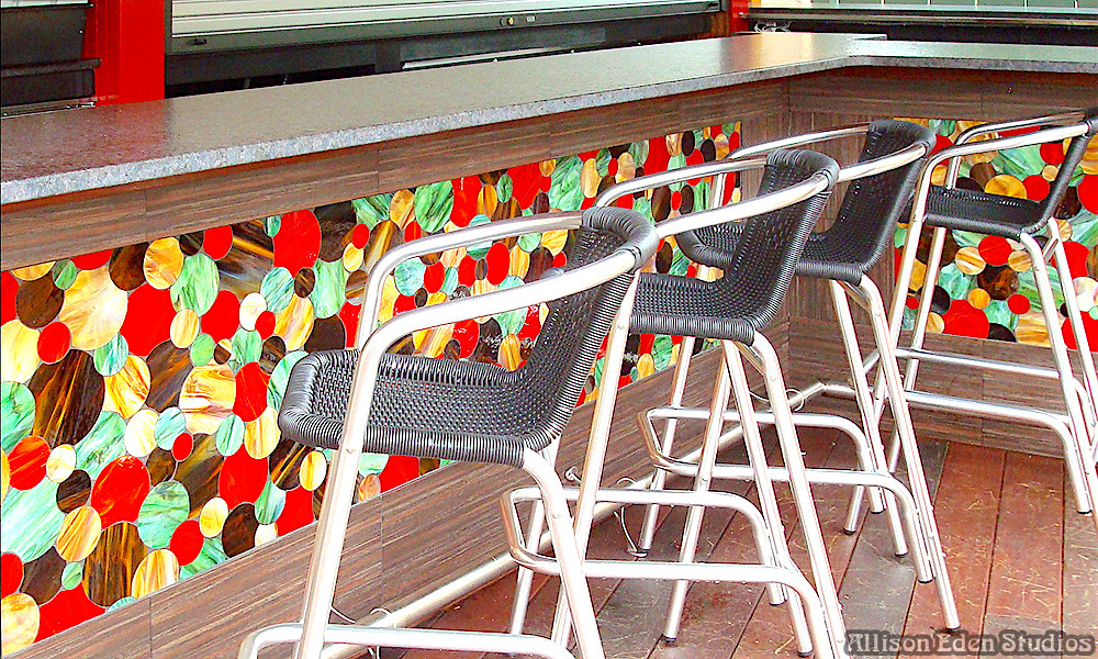 Allison Eden STudios Mosaic Circles Bar Hospitality wm