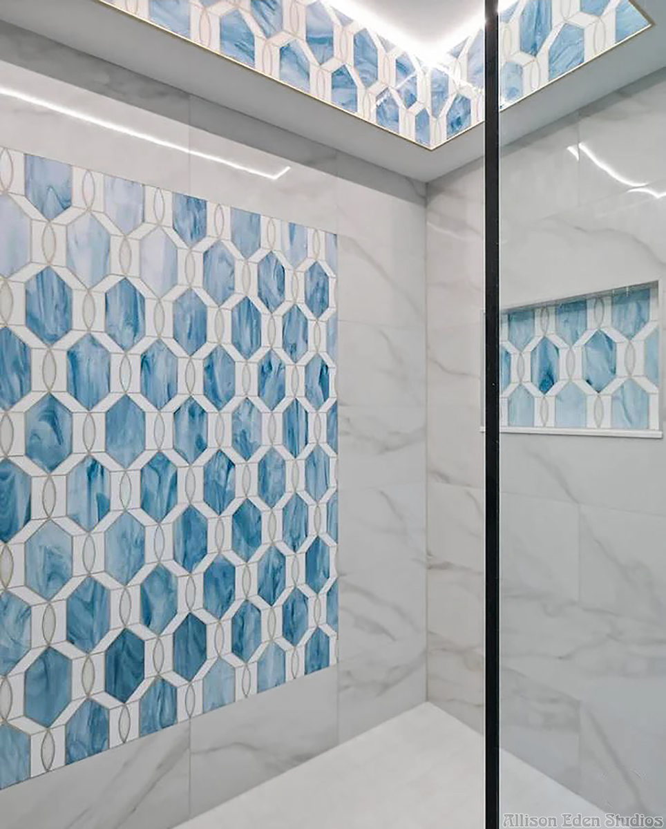 Allison Eden Studios Blue Cameo shower 4 wm