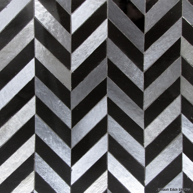 Allison Eden Studios Chevron gun metal black alternating