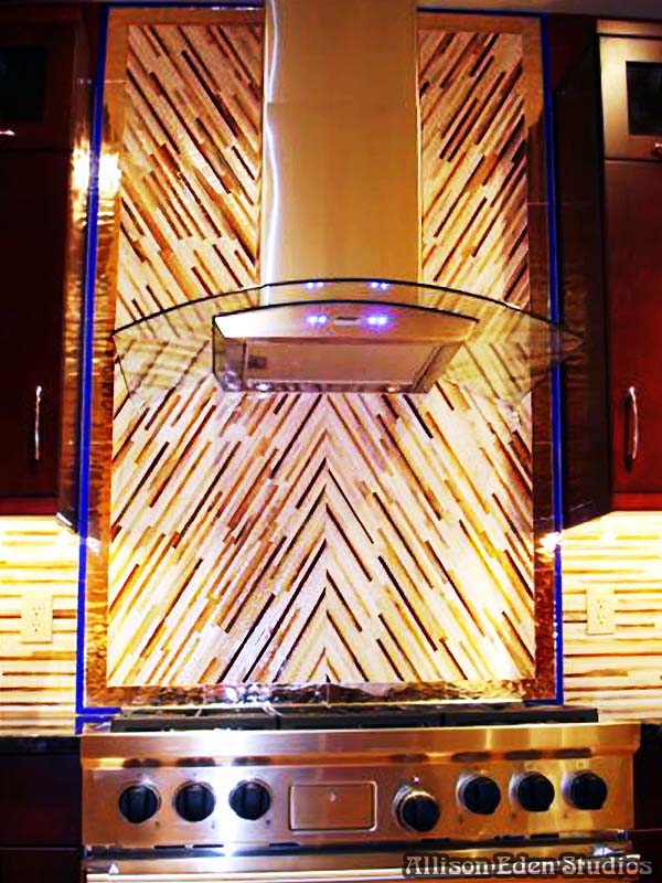 Allison Eden Studios Chevron over Stove Backsplash Vanishing Point wm