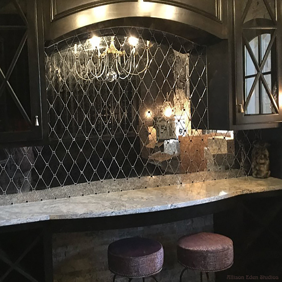 Allison Eden Studios Diamonds and Dots bar backsplash wm