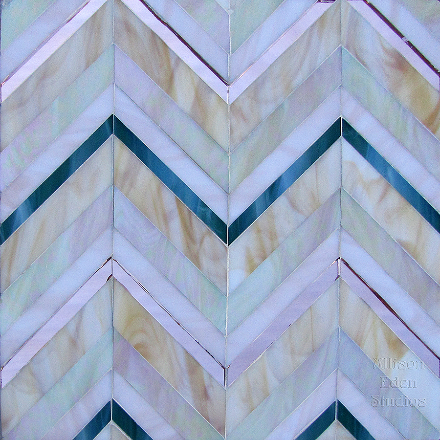 Allison Eden Studios white bi=one pink copper Chevron