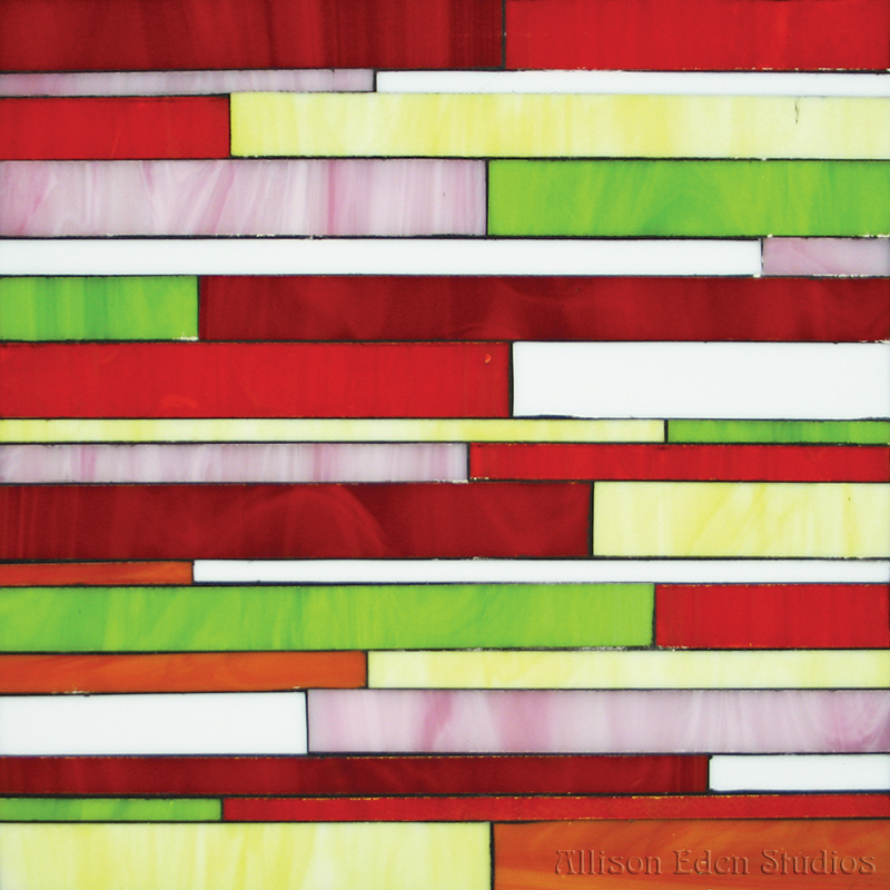 Allison Eden studios Barcode pink red yellow line orange white