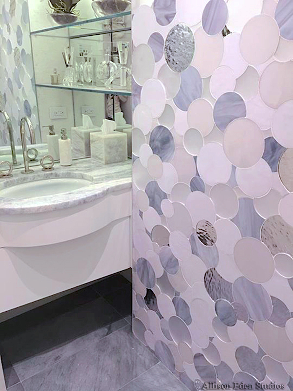 Overlapping Circles Grey Bath Private Residence wm