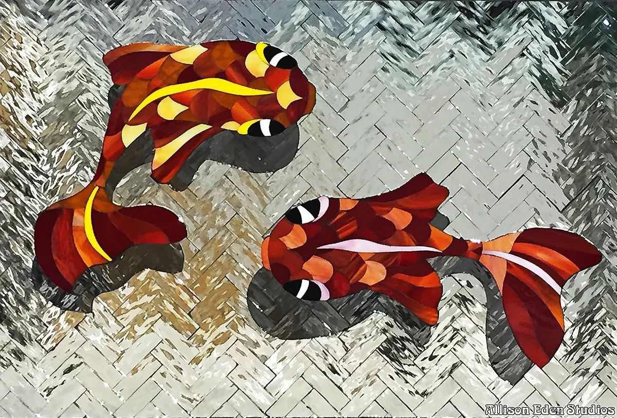 27 Allison Eden Studios Twin koi Fish with shadow wm