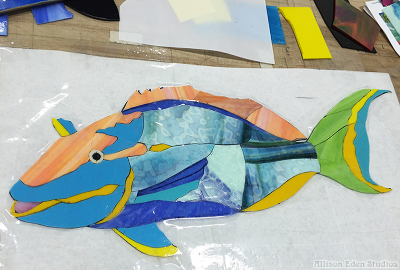 72 Allison Eden studios parrot fish in progress wm