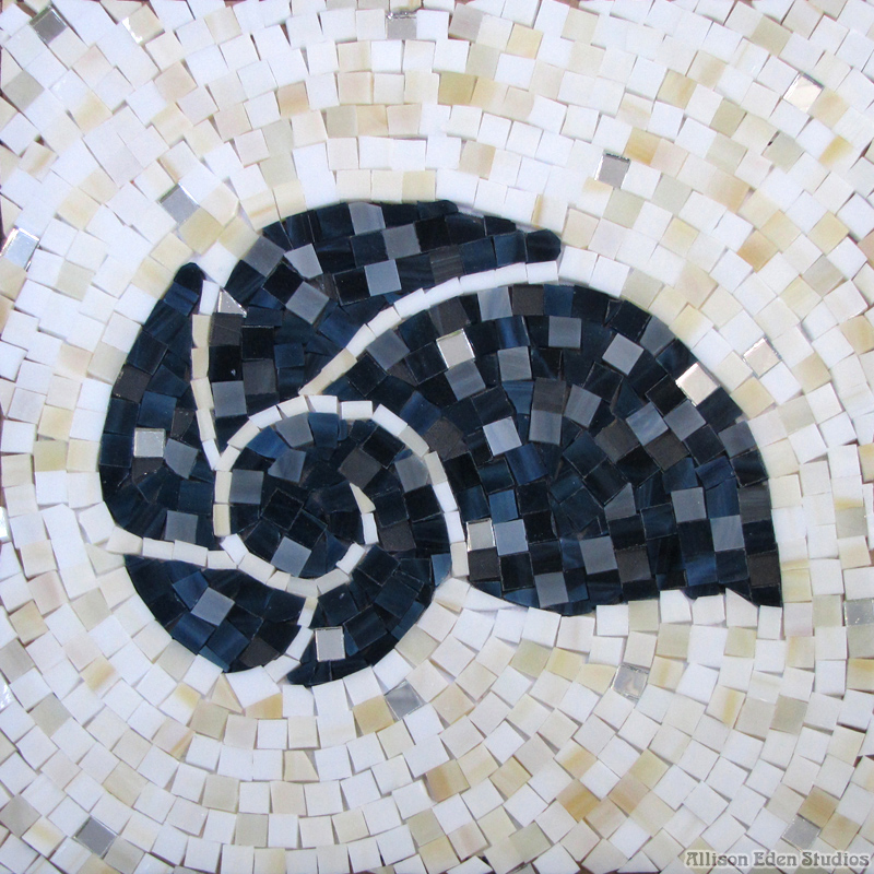 84 12 inch Nautilus nosaic tile wm